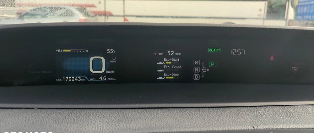 Toyota Prius cena 86000 przebieg: 179000, rok produkcji 2016 z Białystok małe 92